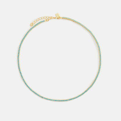 Women Kith Crystal Haze Mini Serena Necklace - Blue