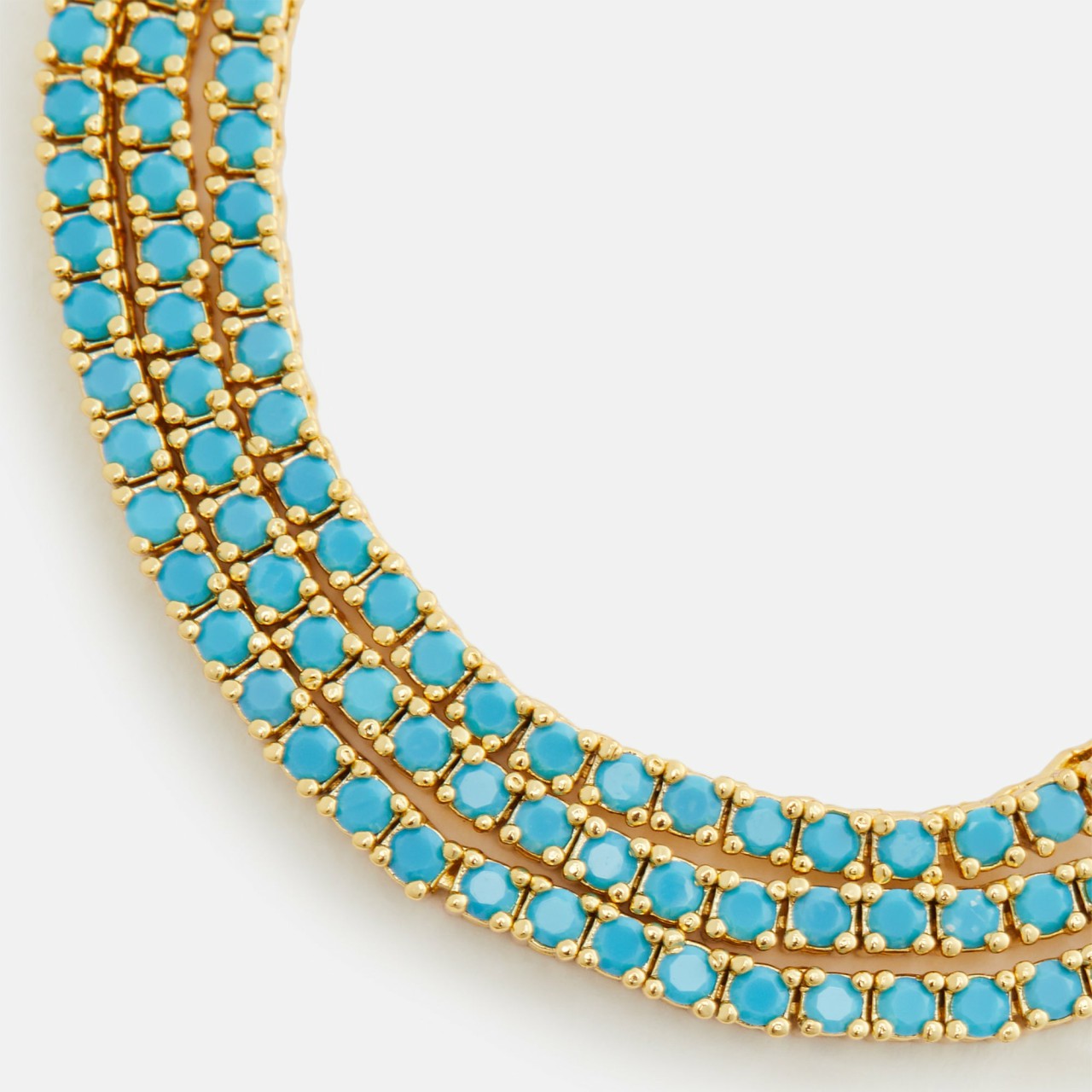 Women Kith Crystal Haze Mini Serena Necklace - Blue
