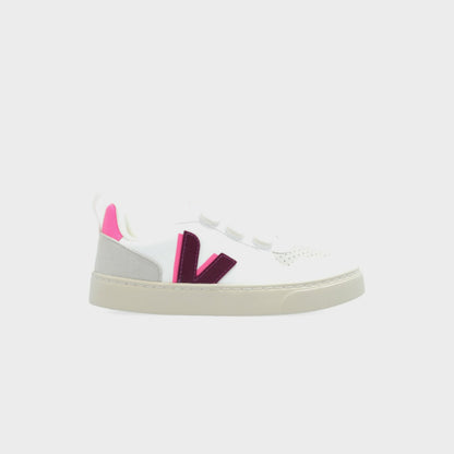 Kids Kith Veja PS V-10 - White / Magenta Sari