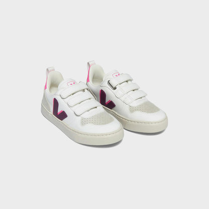Kids Kith Veja Kids V-10 - White / Magenta / Sara