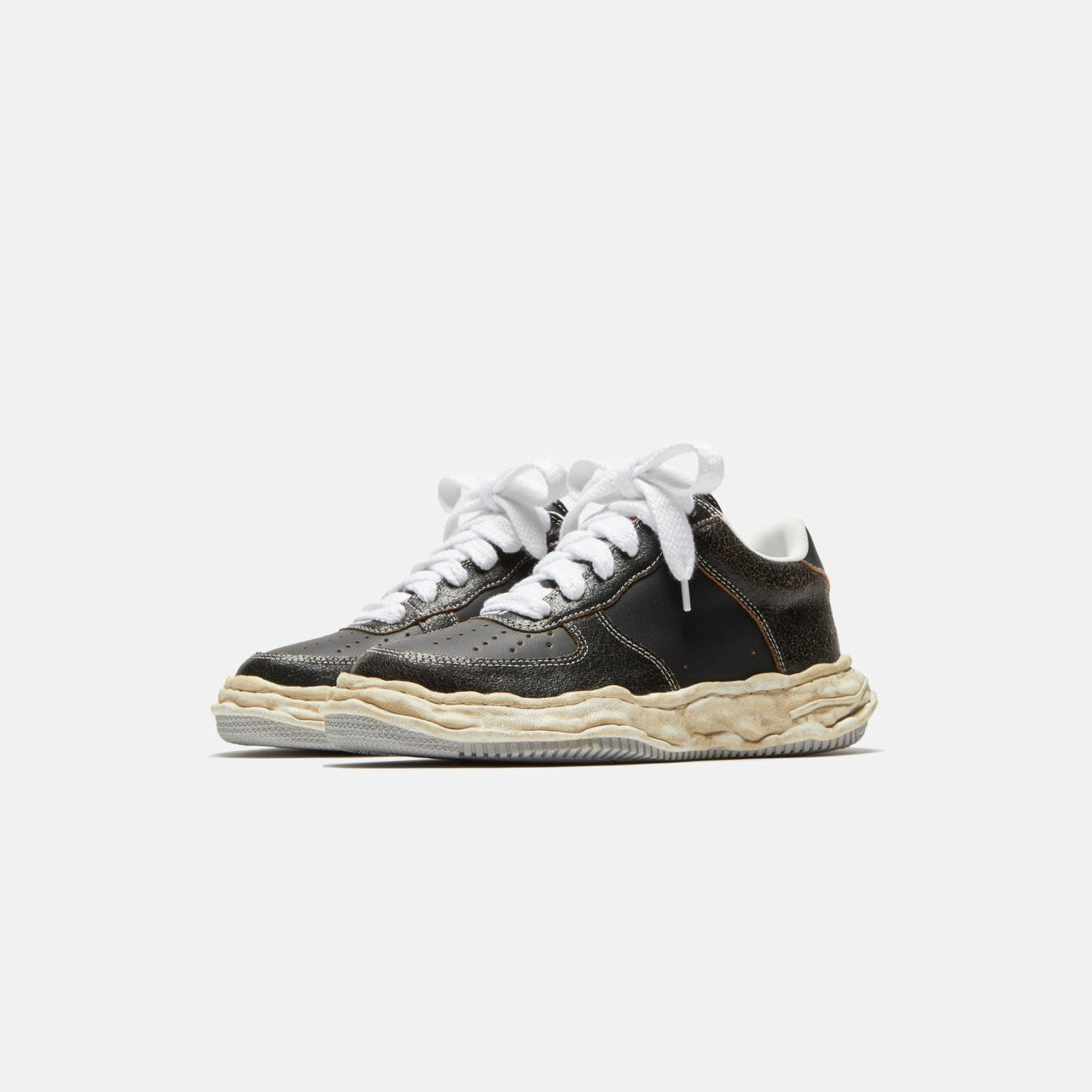 Men Kith Mihara Yasuhiro Wayne - Cracking Leather / Black