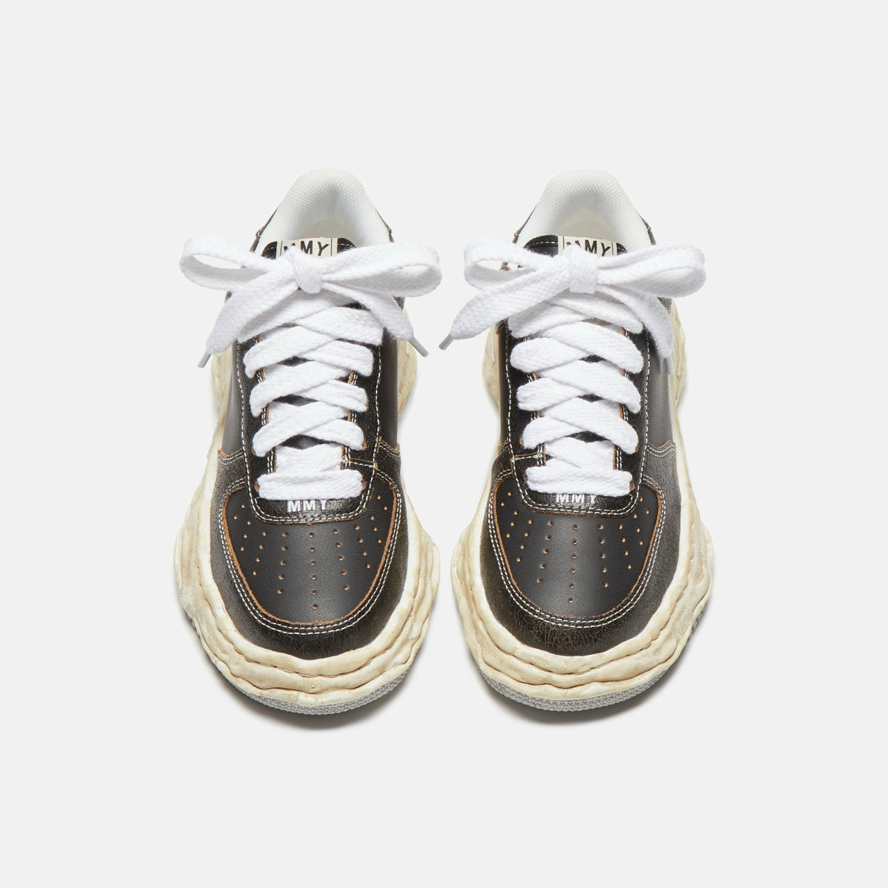 Men Kith Mihara Yasuhiro Wayne - Cracking Leather / Black
