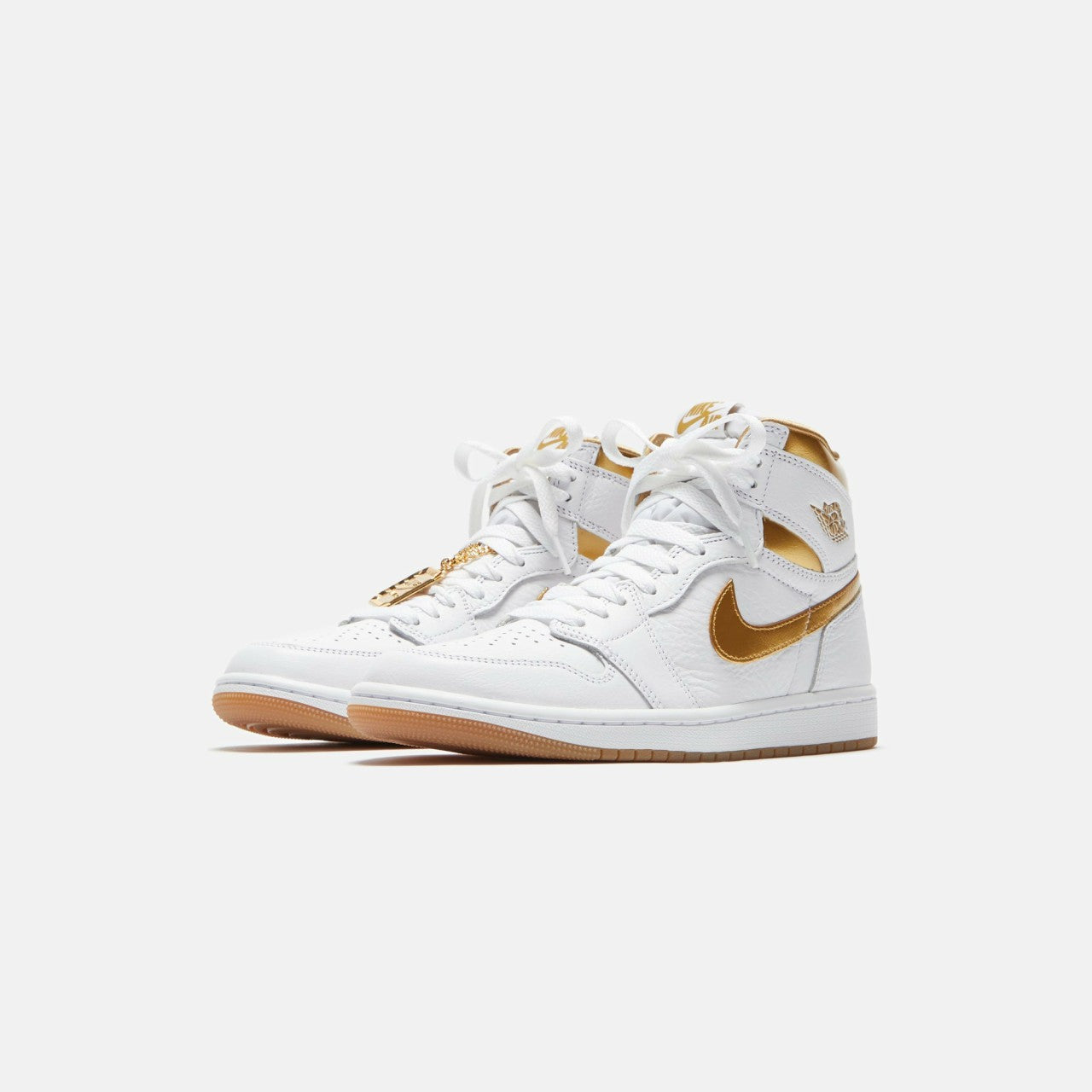 Women Kith Jordan WMNS Air Jordan 1 High OG - White / Metallic Gold / Gum Light B