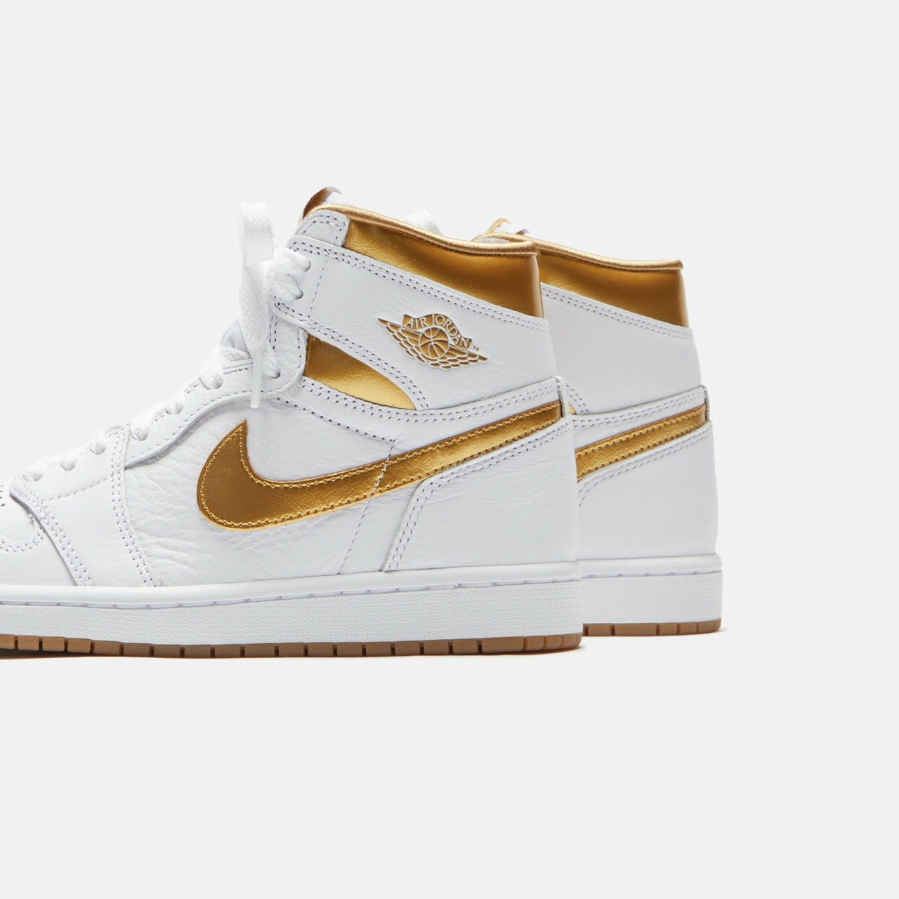Women Kith Jordan WMNS Air Jordan 1 High OG - White / Metallic Gold / Gum Light B