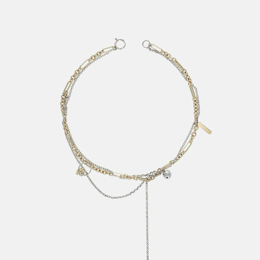 Women Kith Justine Clenquet Rachel Necklace - Gold / Palladium