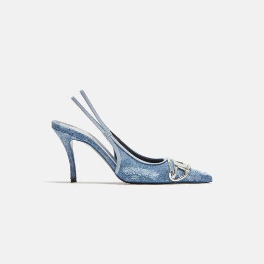Women Kith Diesel D-Venus Slingback - Bleach Treated Denim