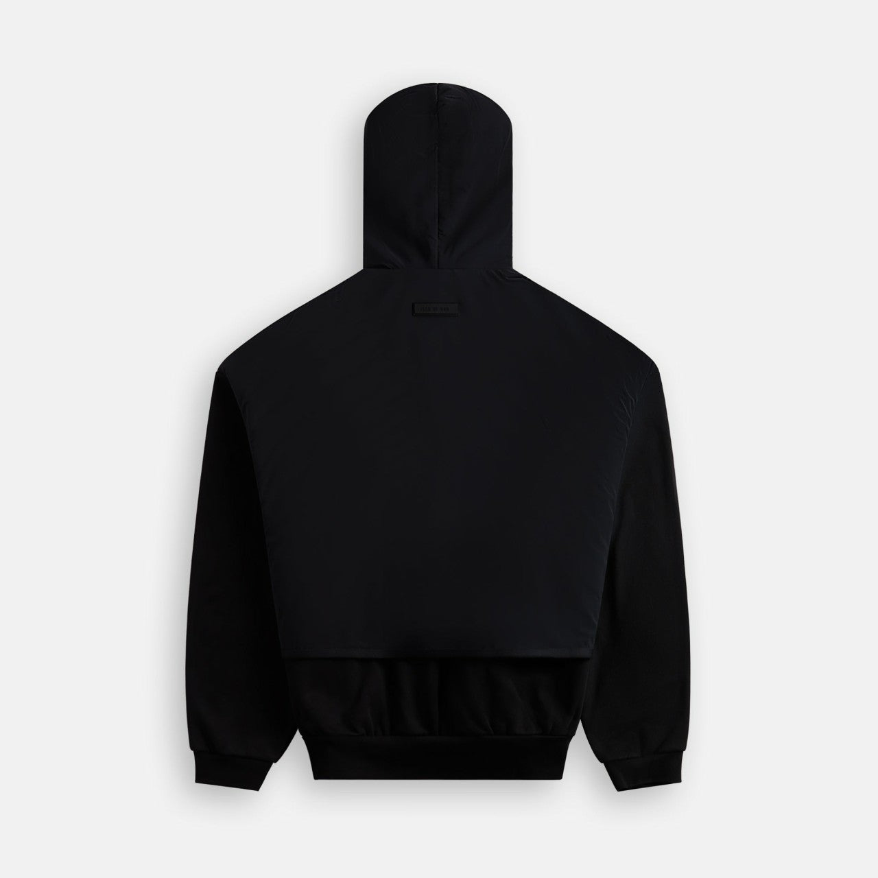 Men Kith Essentials Nylon Fleece Hooded Sweater - Jet Black