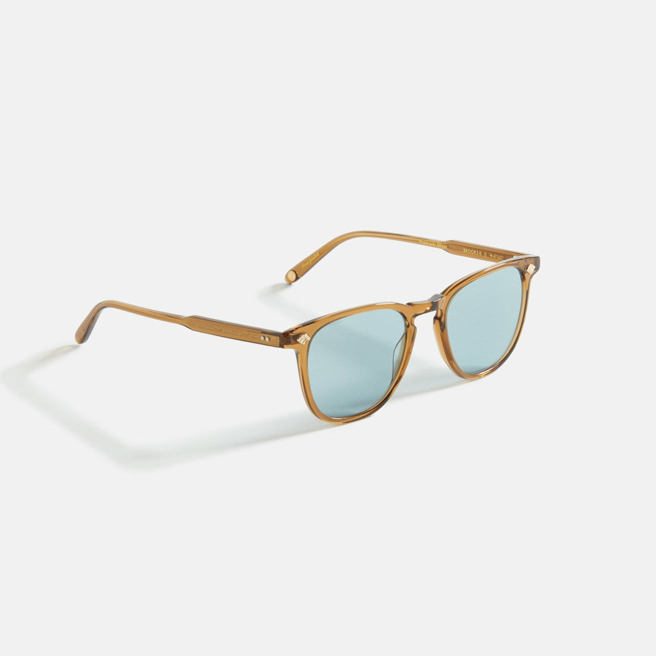 Men Kith Garrett Leight Brooks II Sun - Caramel / Pure Blue