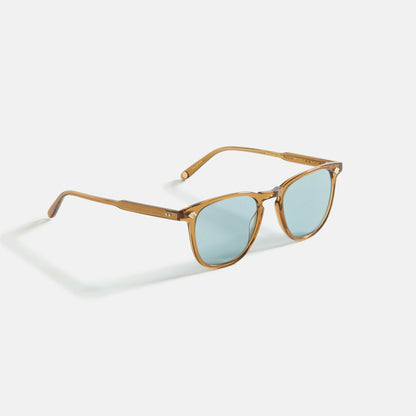 Men Kith Garrett Leight Brooks II Sun - Caramel / Pure Blue