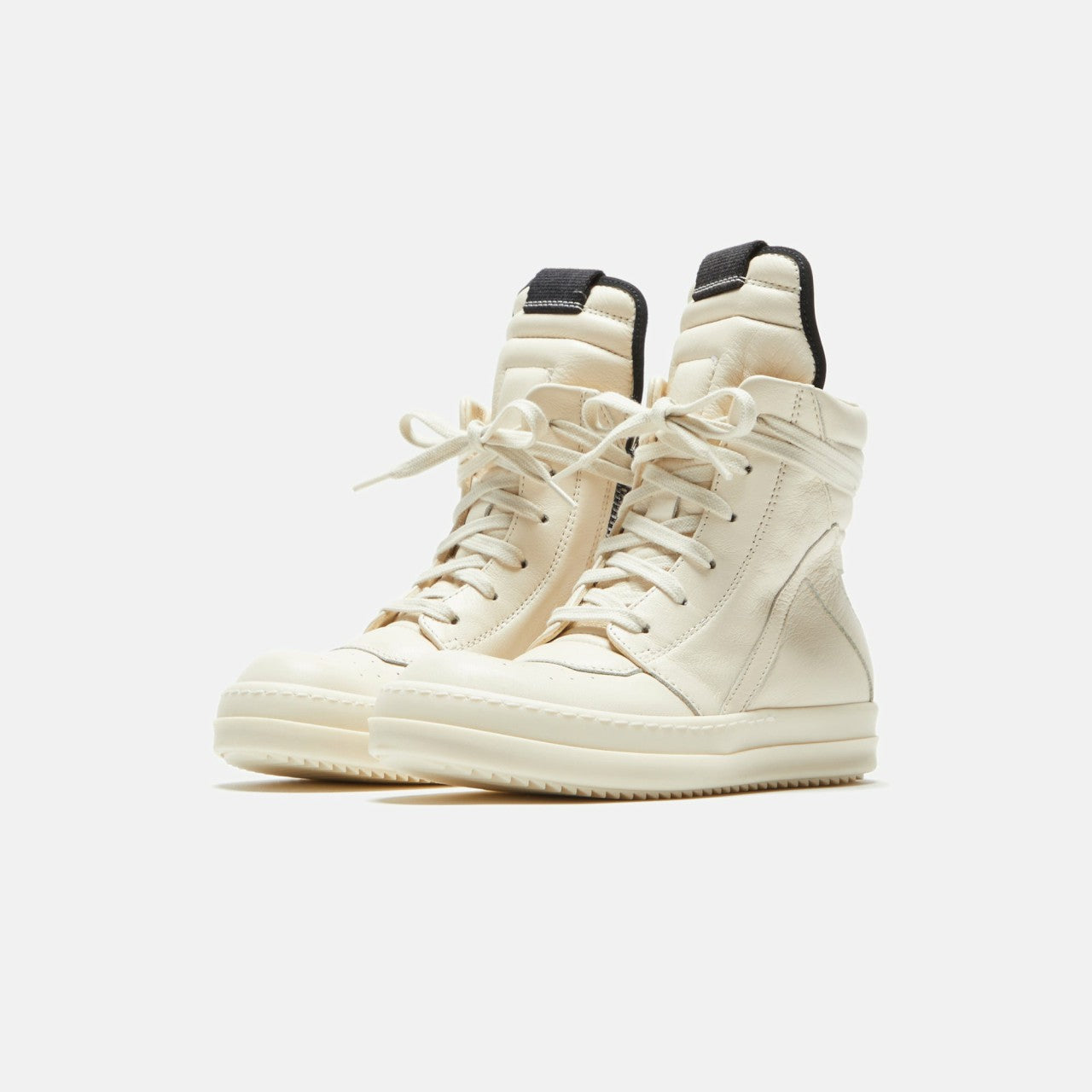 Men|Women|Kids Kith Rick Owens Kids Geobasket - Milk / Milk / Milk Scarpe in Pelle