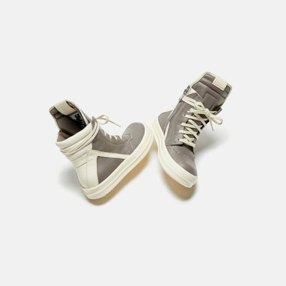 Men|Women|Kids Kith Rick Owens Kids Geobasket - Dust / Milk / Milk Scarpe in Pelle