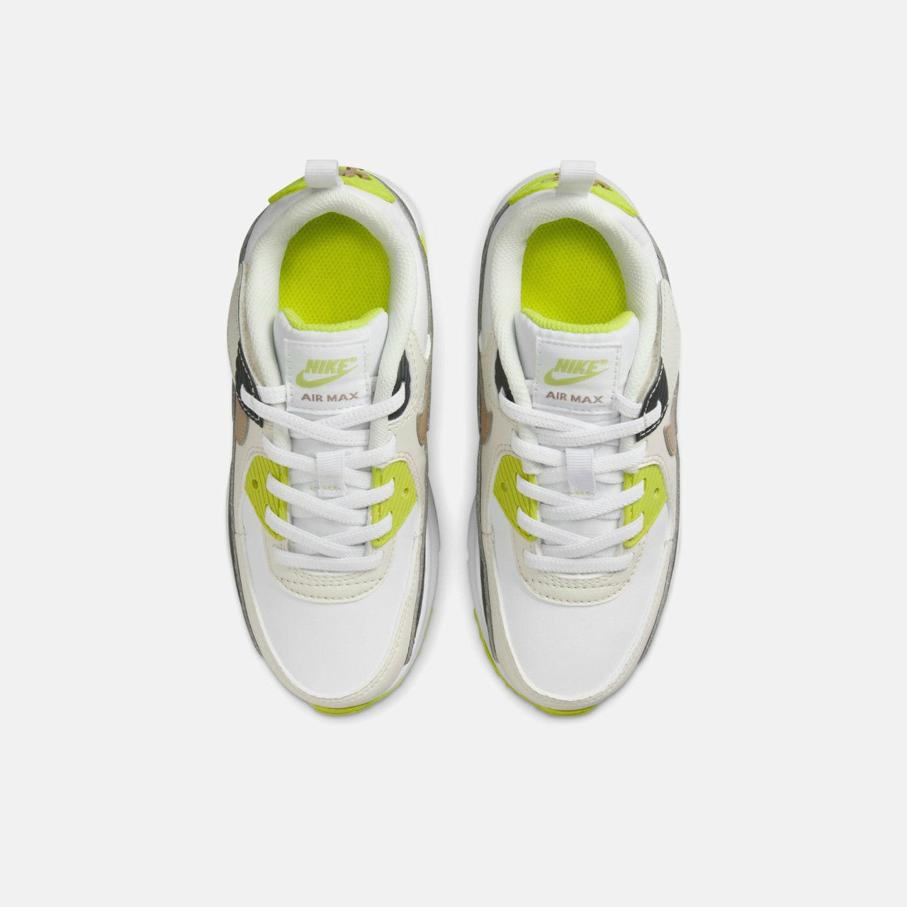 Kids Kith Nike PS Air Max 90 Easyon - White / Khaki / Cyber / Dark Smoke Grey