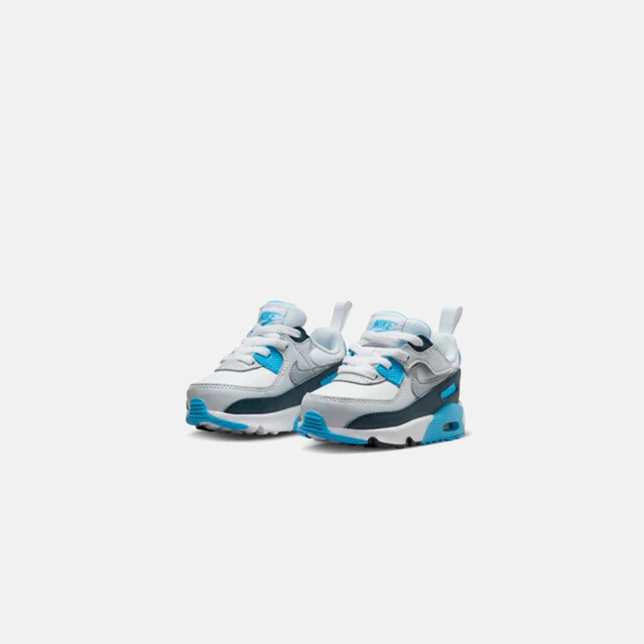 Kids Kith Nike TD Air Max 90 Easyon - White / Wolf Grey / Baltic Blue