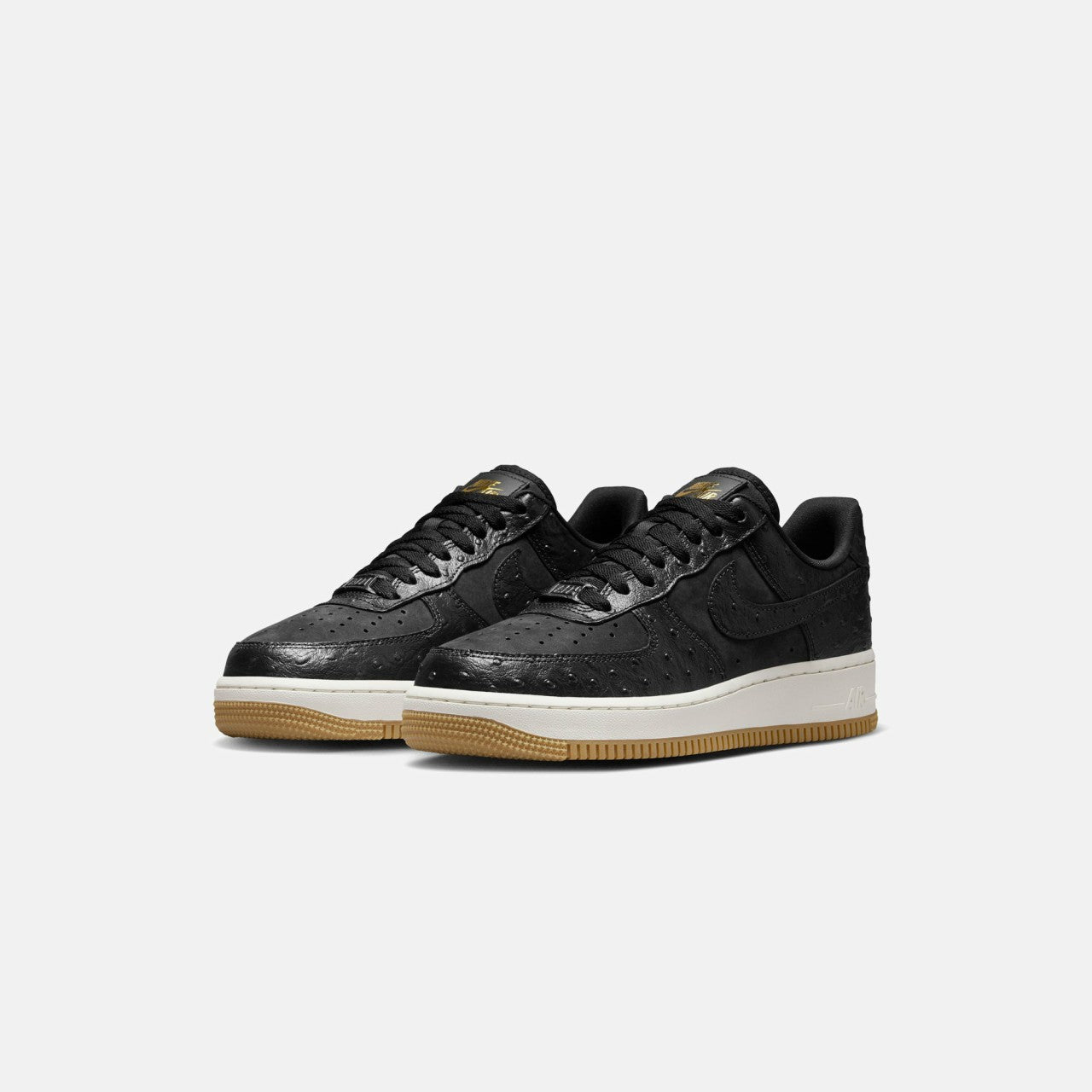 Women Kith Nike WMNS Air Force 1 Low - Black / Sail / Gum Light Brown