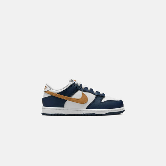 Kids Kith Nike PS Dunk Low - White / Wheat / Midnight Navy