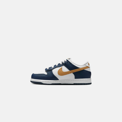 Kids Kith Nike PS Dunk Low - White / Wheat / Midnight Navy
