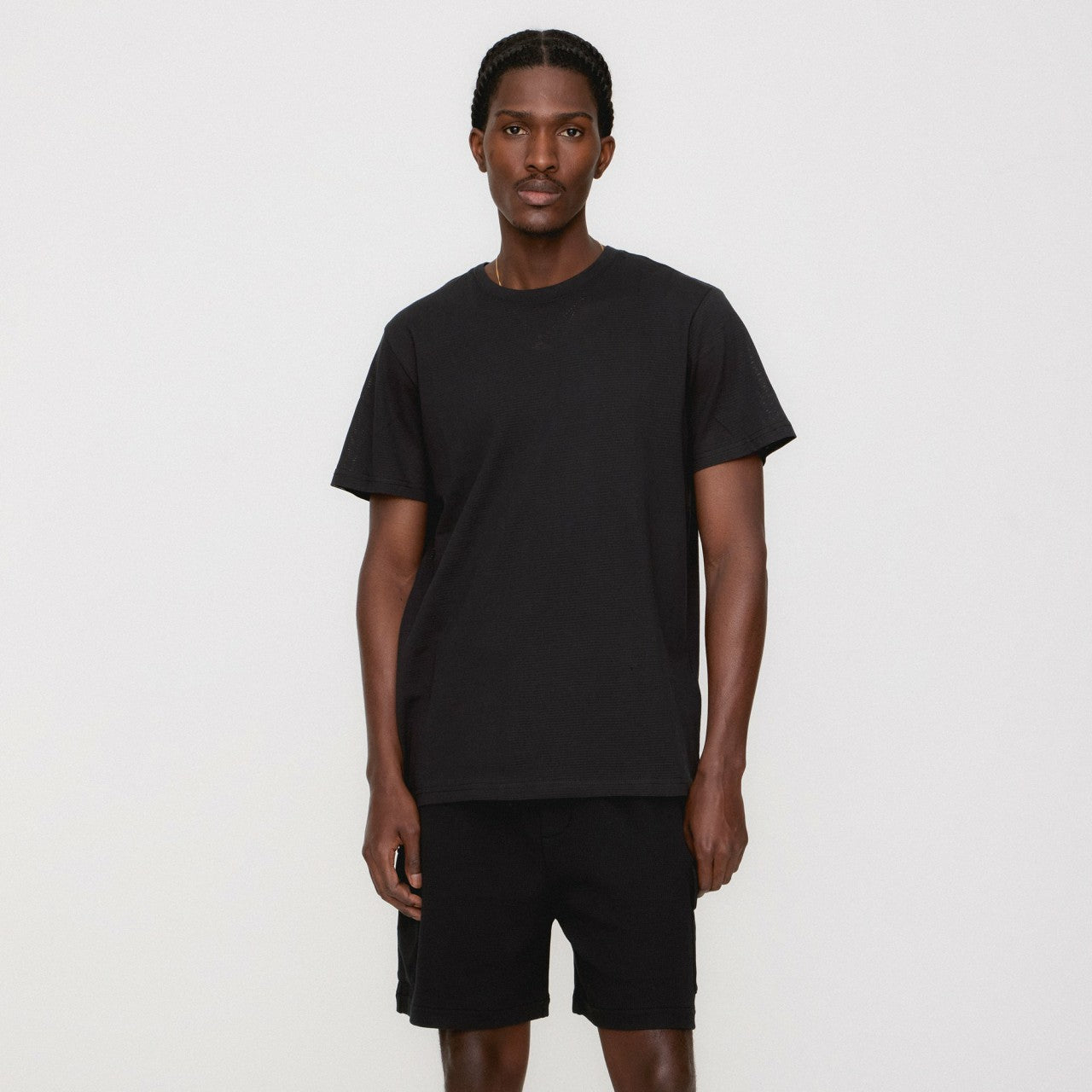 Men Kith Kith Pointelle Mesh Heathrow Tee - Black
