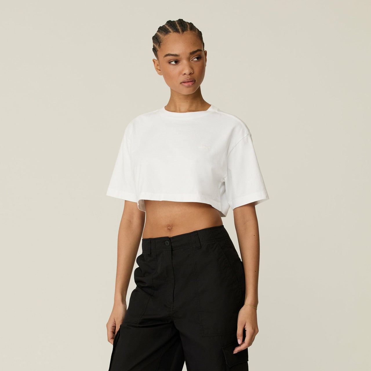 Women Kith Kith Women Fei Cropped Tee - White