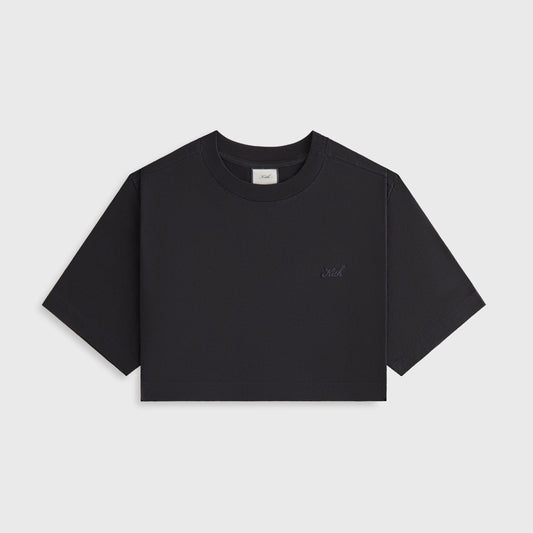 Women Kith Kith Women Fei Cropped Tee - Black
