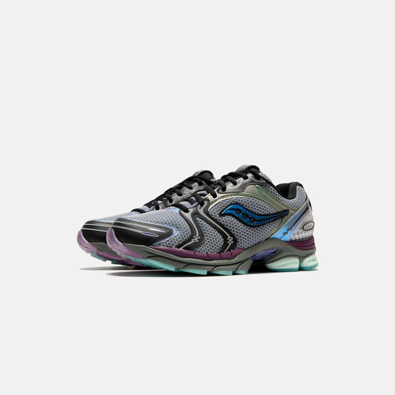 Men Kith Saucony Progrid Triumph 4 - Navy / Holographic