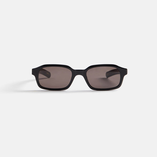 Men Kith Flatlist Hanky Sunglasses - Solid Black / Solid Black Lens