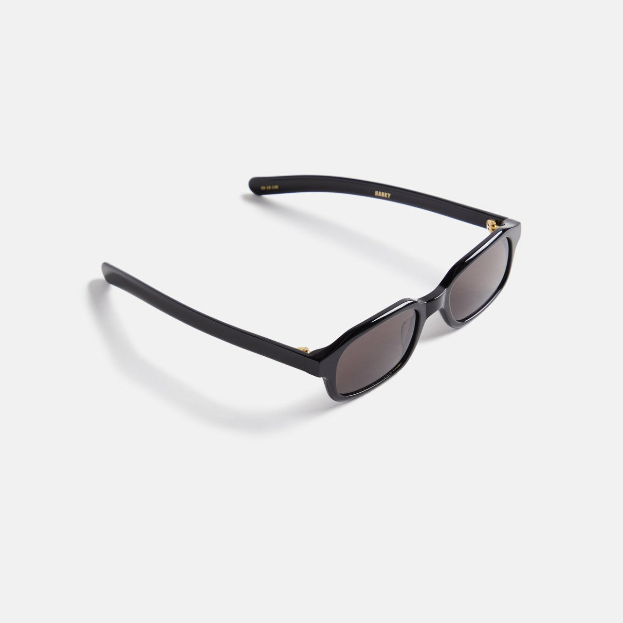 Men Kith Flatlist Hanky Sunglasses - Solid Black / Solid Black Lens
