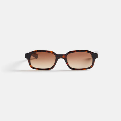Men Kith Flatlist Hanky Sunglasses - Dark Tortoise / Brown Gradient Lens