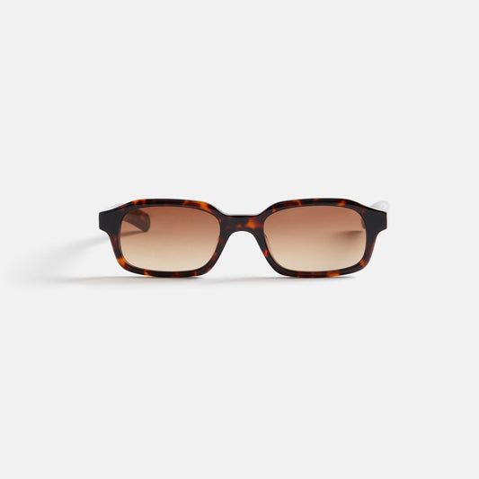Men Kith Flatlist Hanky Sunglasses - Dark Tortoise / Brown Gradient Lens