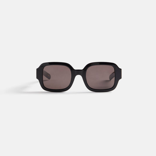 Men Kith Flatlist Tishkoff Sunglasses - Solid Black / Solid Black Lens