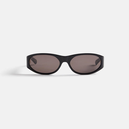 Men Kith Flatlist Eddie Kyu Sunglasses - Solid Black / Solid Black Lens