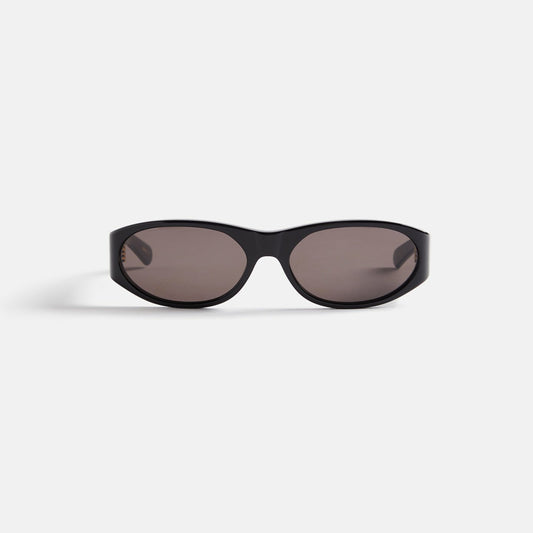 Men Kith Flatlist Eddie Kyu Sunglasses - Solid Black / Solid Black Lens