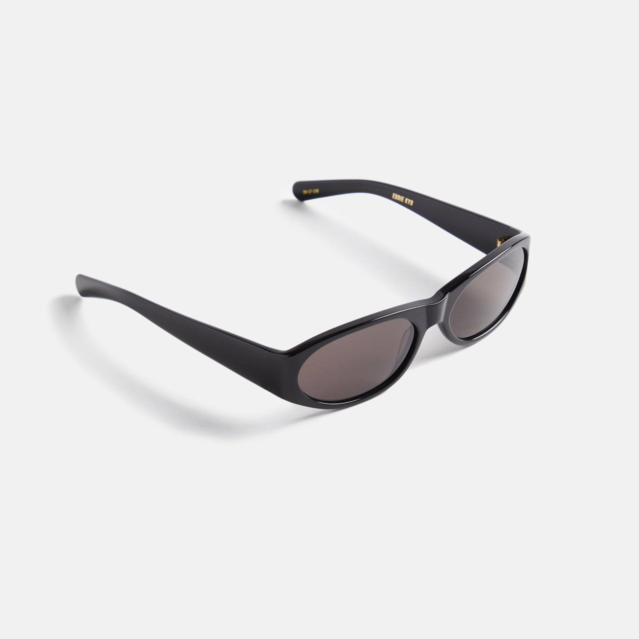 Men Kith Flatlist Eddie Kyu Sunglasses - Solid Black / Solid Black Lens