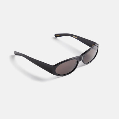 Men Kith Flatlist Eddie Kyu Sunglasses - Solid Black / Solid Black Lens