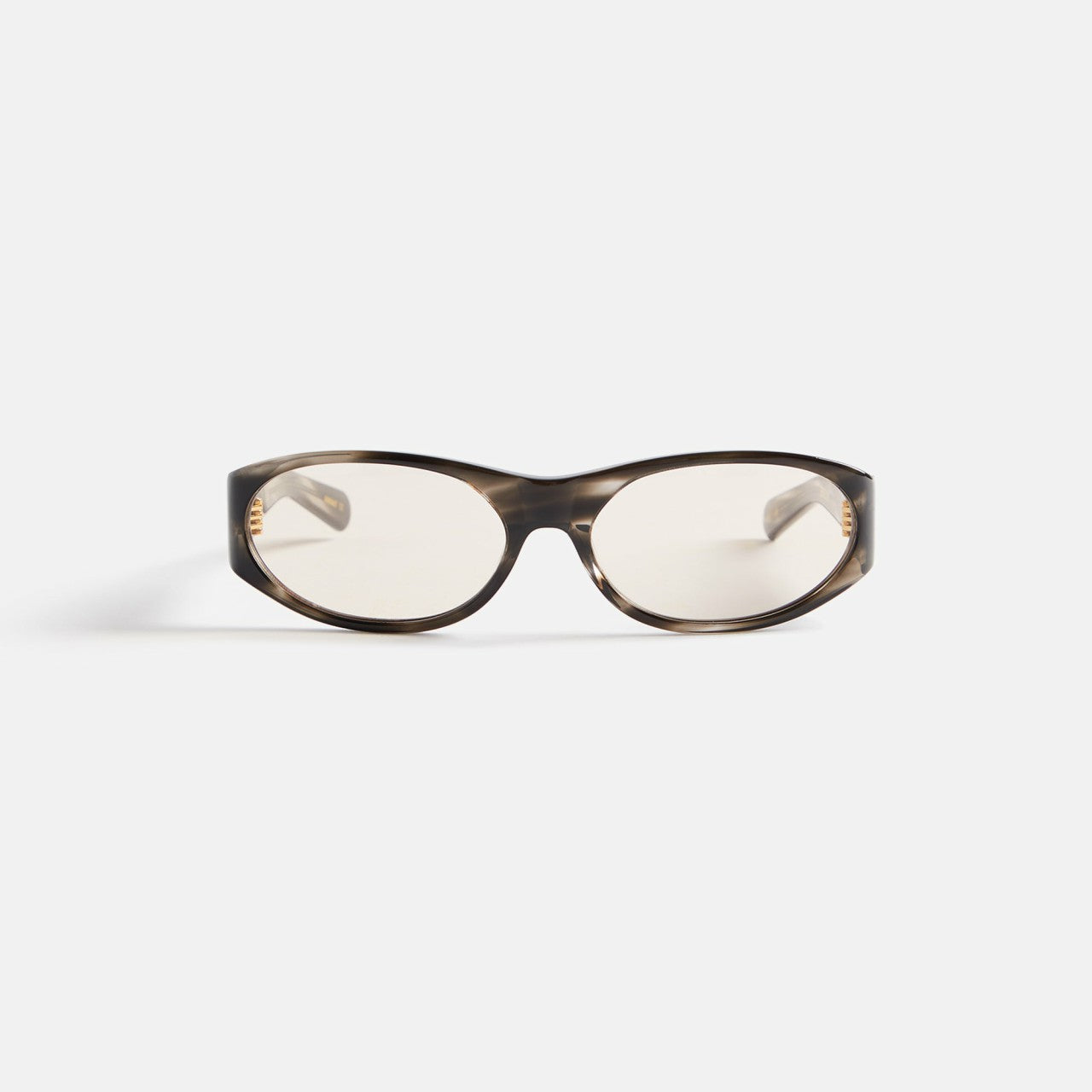 Men Kith Flatlist Eddie Kyu Sunglasses - Clear Grey / Transparent Grey Lens
