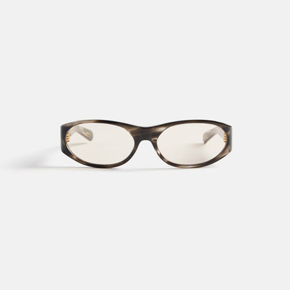 Men Kith Flatlist Eddie Kyu Sunglasses - Clear Grey / Transparent Grey Lens
