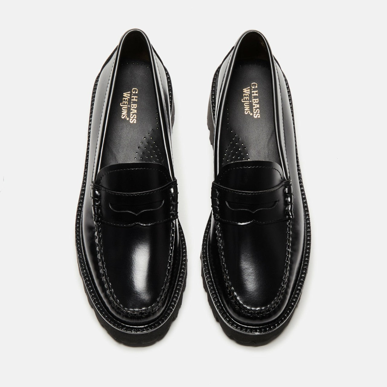 Women Kith G.H. Bass WMNS Whitney Super Lug Weejun - Black