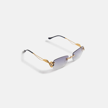 Men Kith Vintage Frames Flamingo 24Kt Yellow Gold - Asphalt Gradient