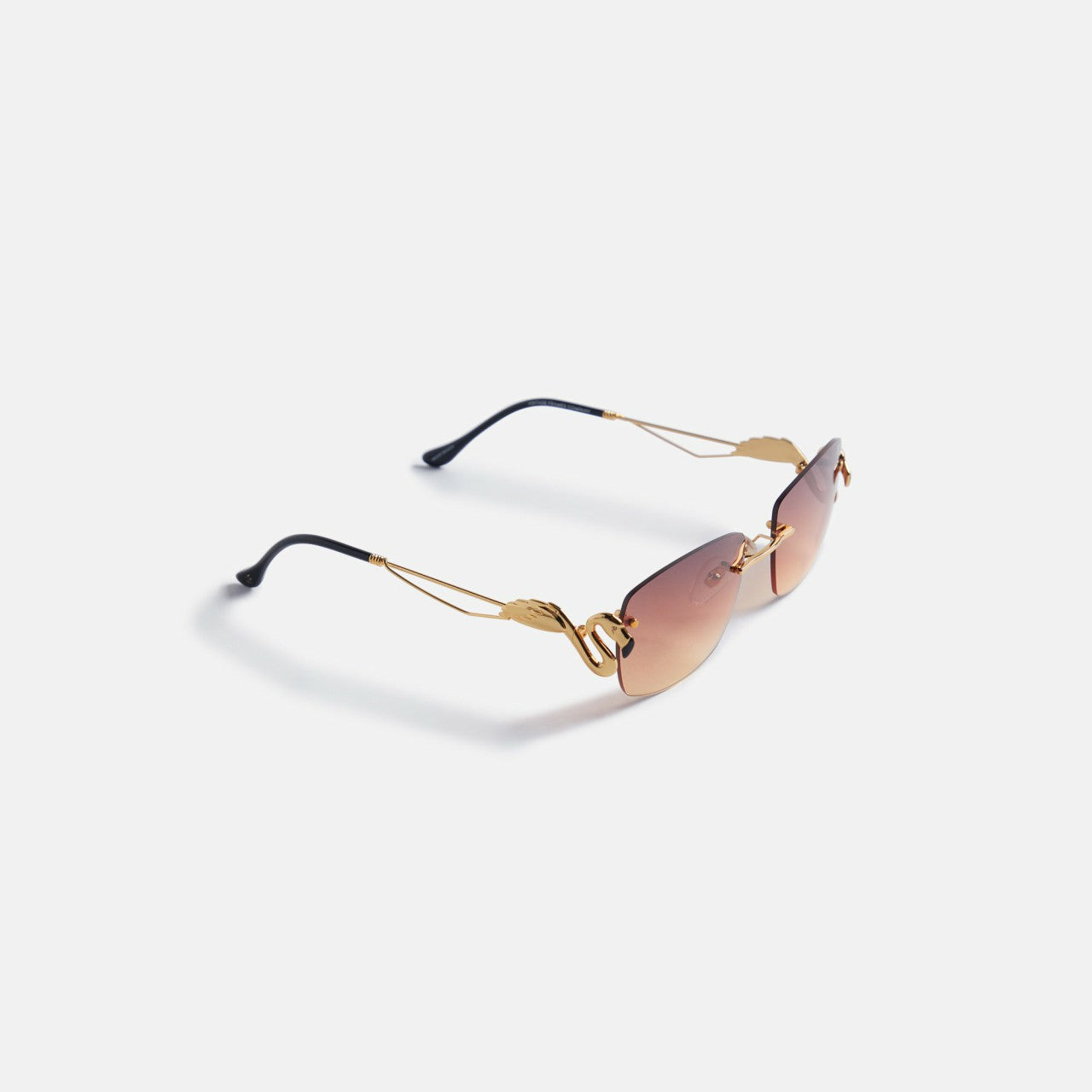 Men Kith Vintage Frames Flamingo 24Kt Yellow Gold - Brown Triple Gradient