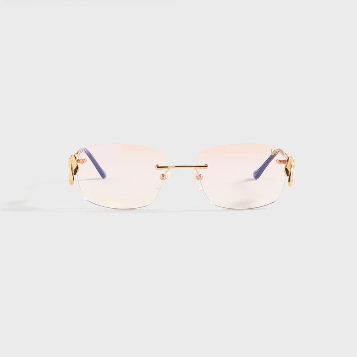 Men Kith Vintage Frames Flamingo 24KT Yellow Gold - Pink Gradient