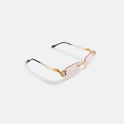 Men Kith Vintage Frames Flamingo 24KT Yellow Gold - Pink Gradient