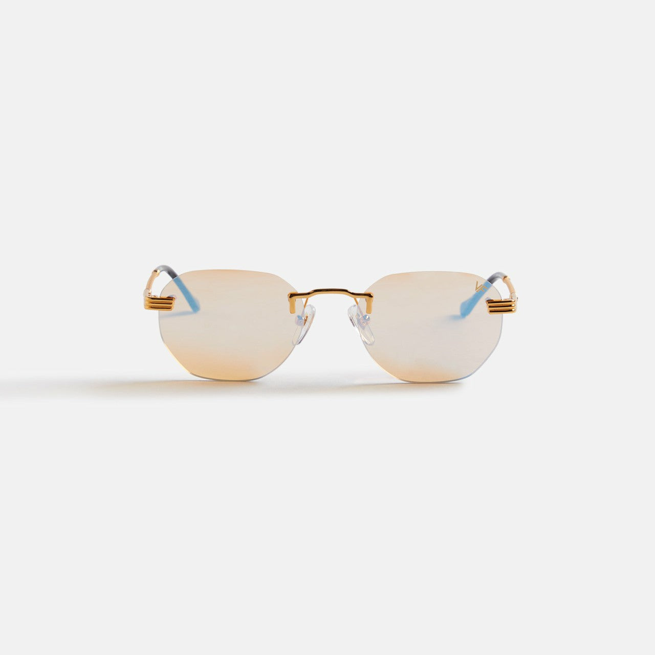 Men Kith Vintage Frames Detroit Player Drill Mount 24Kt Gold - Blue Peach Multi