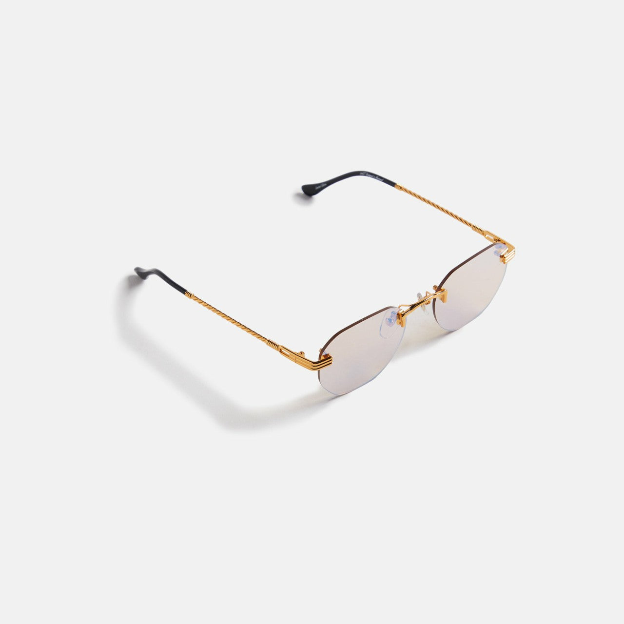 Men Kith Vintage Frames Detroit Player Drill Mount 24Kt Gold - Blue Peach Multi