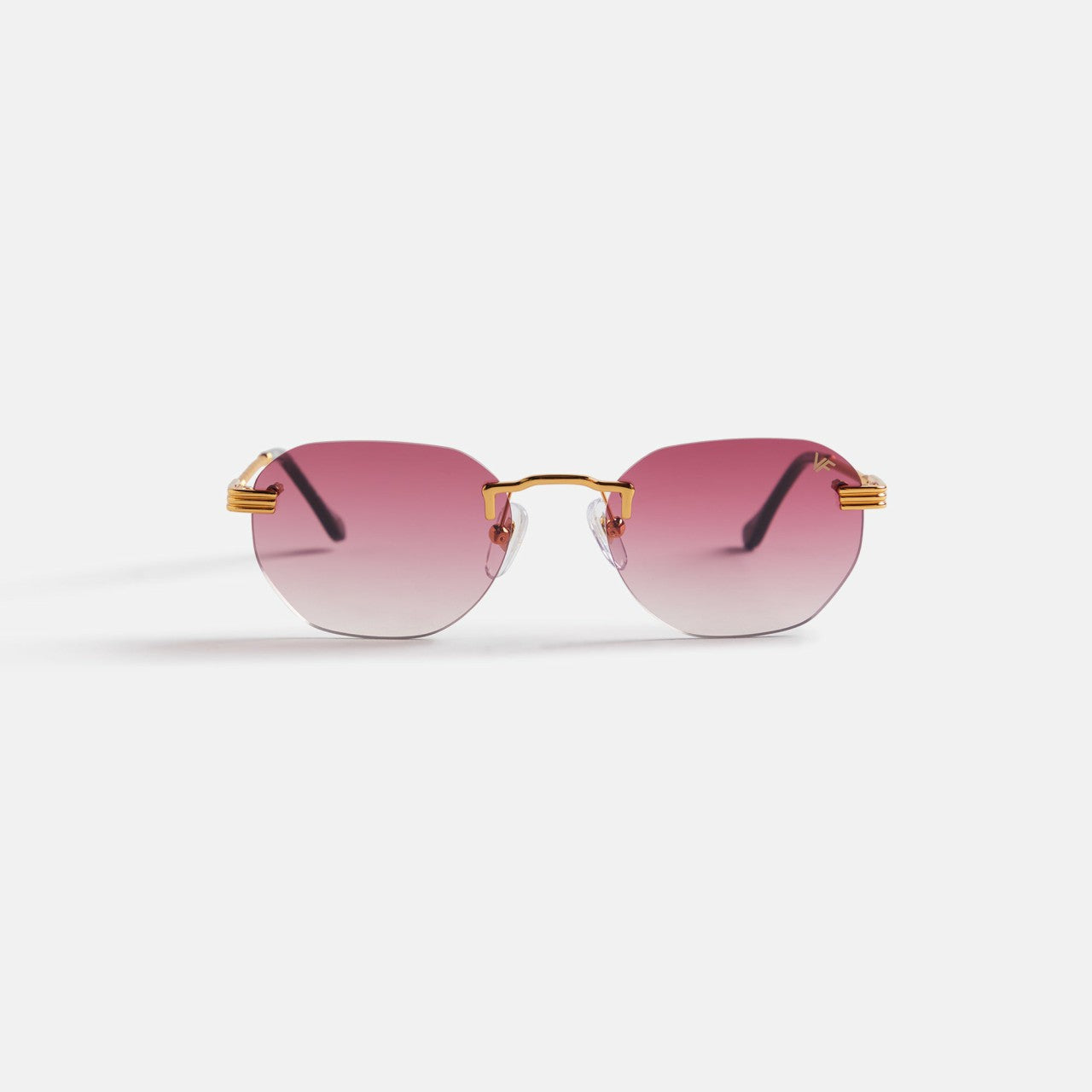 Men Kith Vintage Frames Detroit Player Drill Mount 24KT Gold - Burgundy Gradien