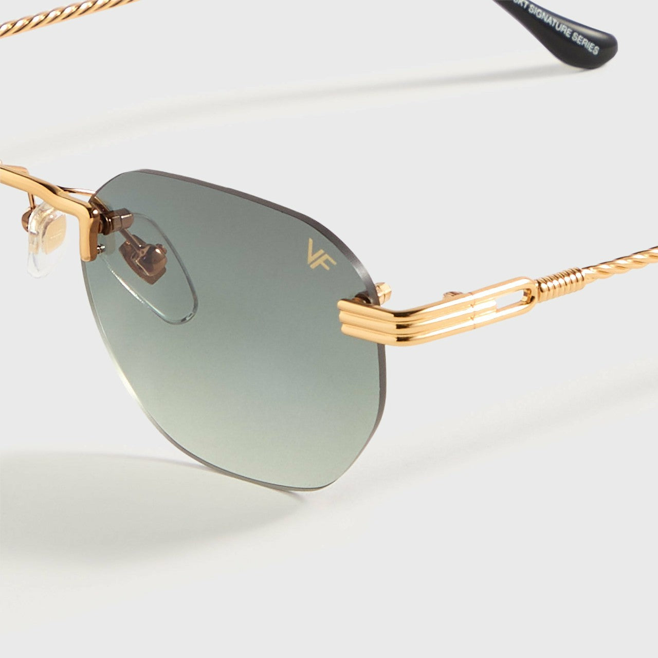 Men Kith Vintage Frames Detroit Player Drill Mount 24KT Gold - Army Green