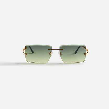 Men Kith Vintage Frames Icon 24Kt Yellow Gold - Green / Yellow Gradient