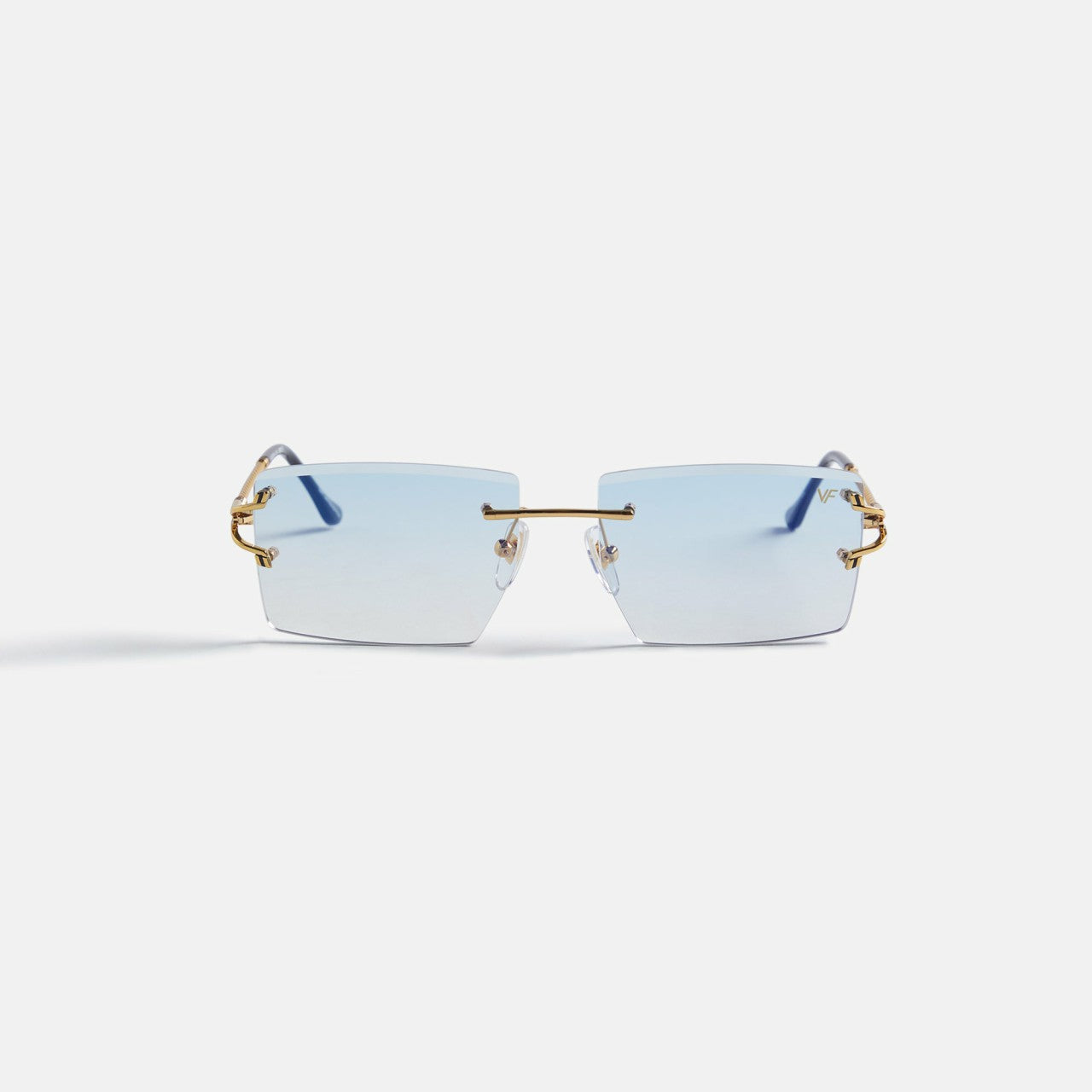 Men Kith Vintage Frames Icon 24KT Yellow Gold - Sky Blue Gradient