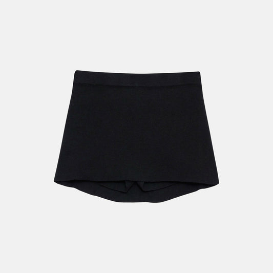Women Kith Frankies Bikinis Marialla Knit Skort - Black