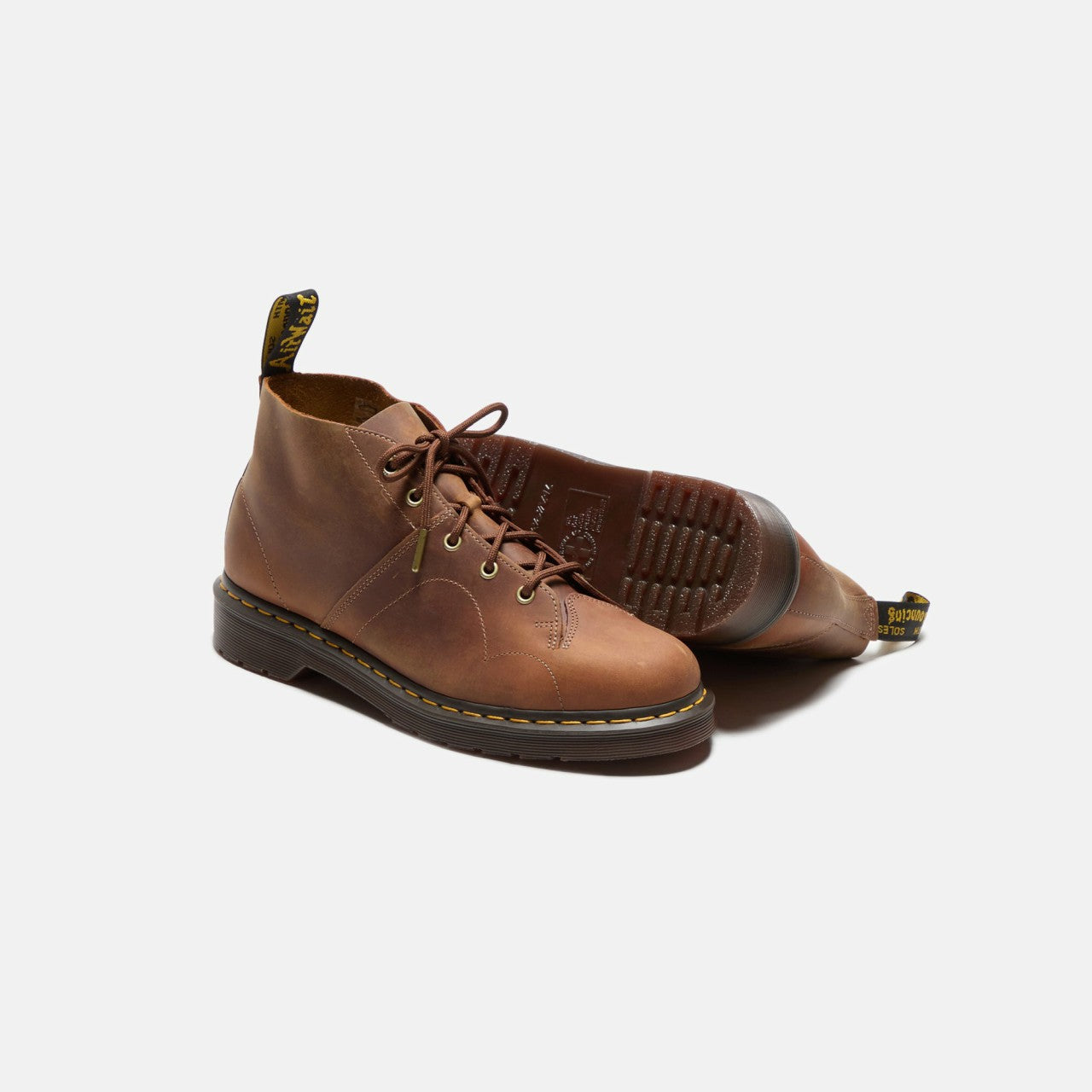 Men Kith Dr. Martens Church Burnished Waxy Pull Up Boot - Yam