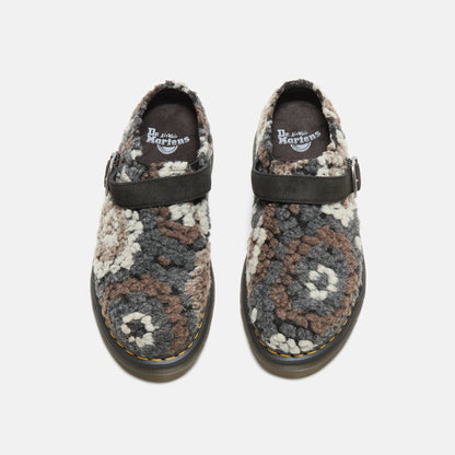 Men|Women Kith Dr. Martens Isham Mules - Black Mix Crochet Wool