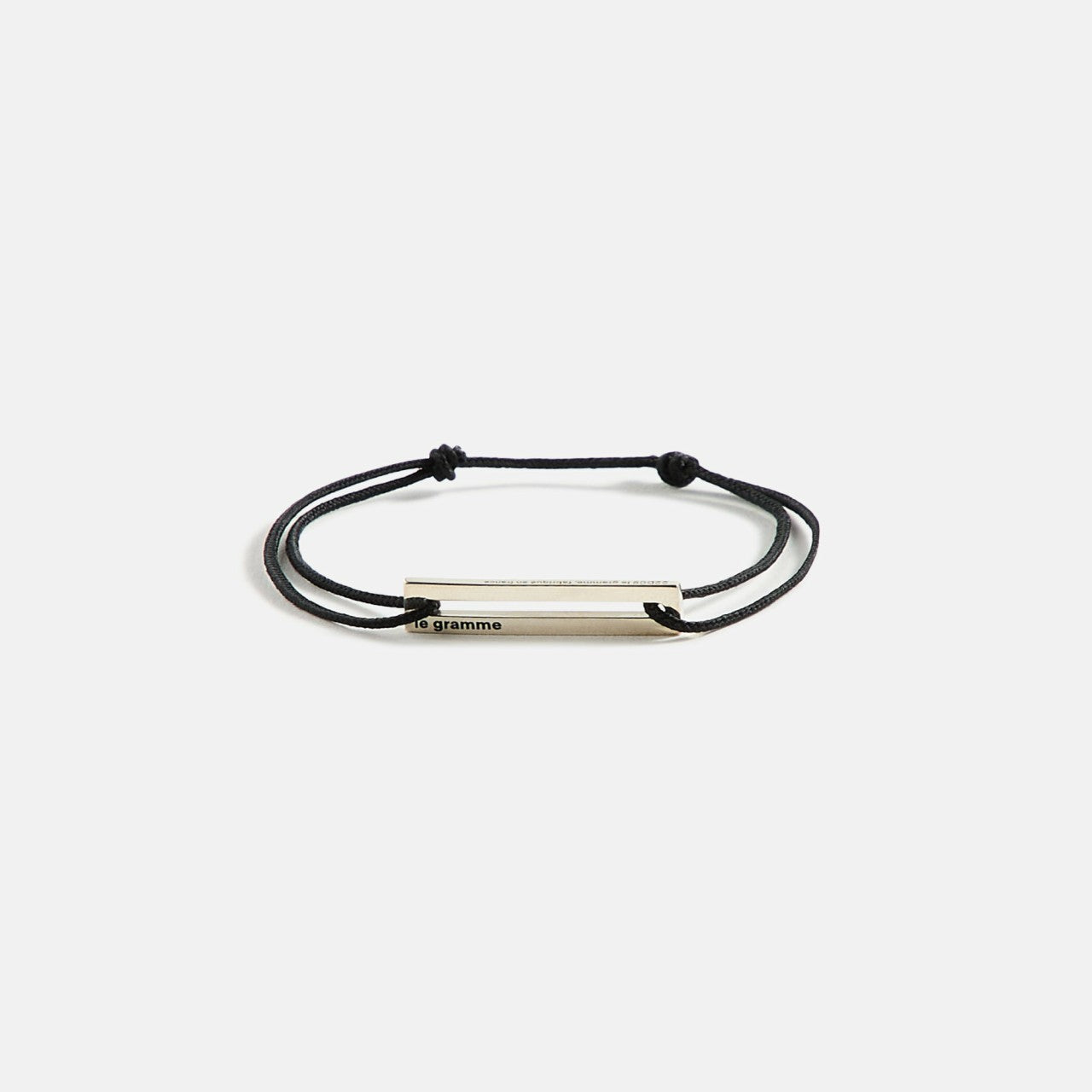 Men Kith Le Gramme 1.7g Cord Bracelet - Black / Silver
